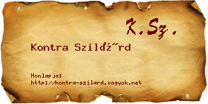 Kontra Szilárd névjegykártya