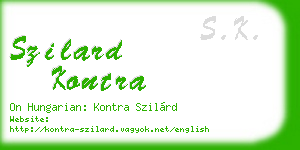 szilard kontra business card